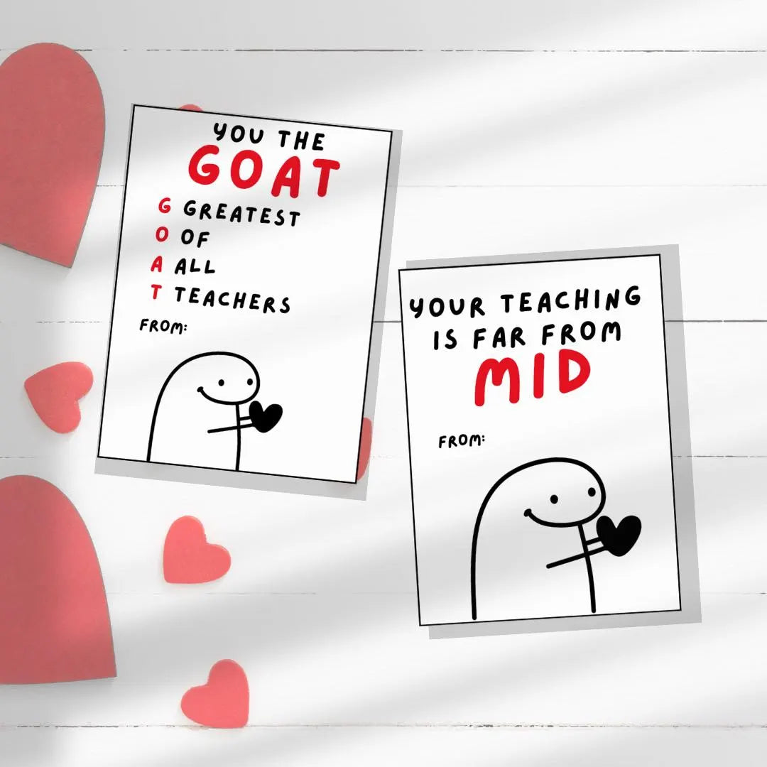 Teachers Funny Slang 28 Valentine’s Day cards, Tween, Boys Girls Valentine’s Day Gift. Printable PDF Skibidi, Rizz, Funny. Perfect For School