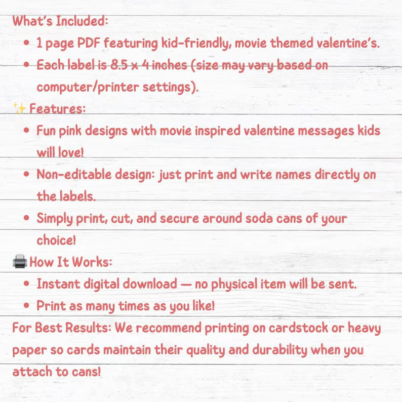 Kids Soda Pop Valentine’s Day cards, Tweens Valentine School treat, Printable File Digital download. Perfect for school handout and parties