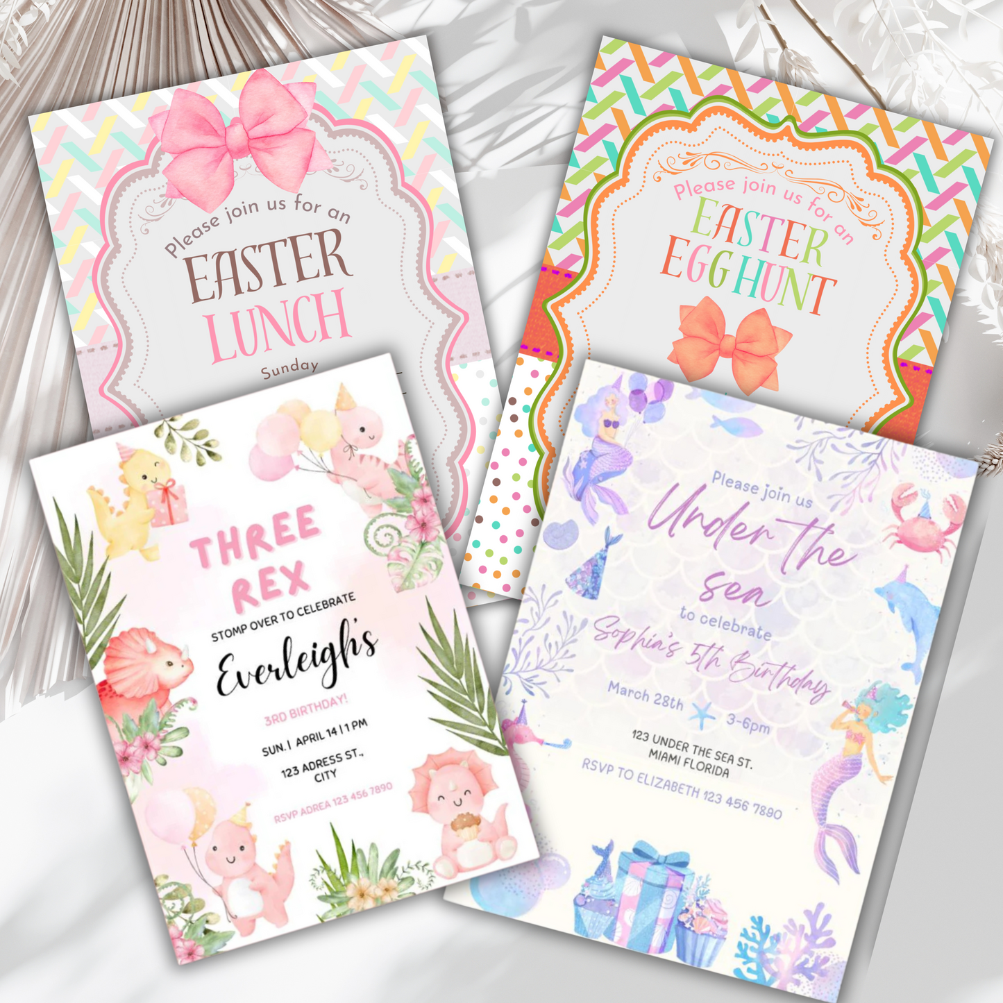 Custom Made Birthday Invitations to Match Chosen Theme Personalized Digital Download