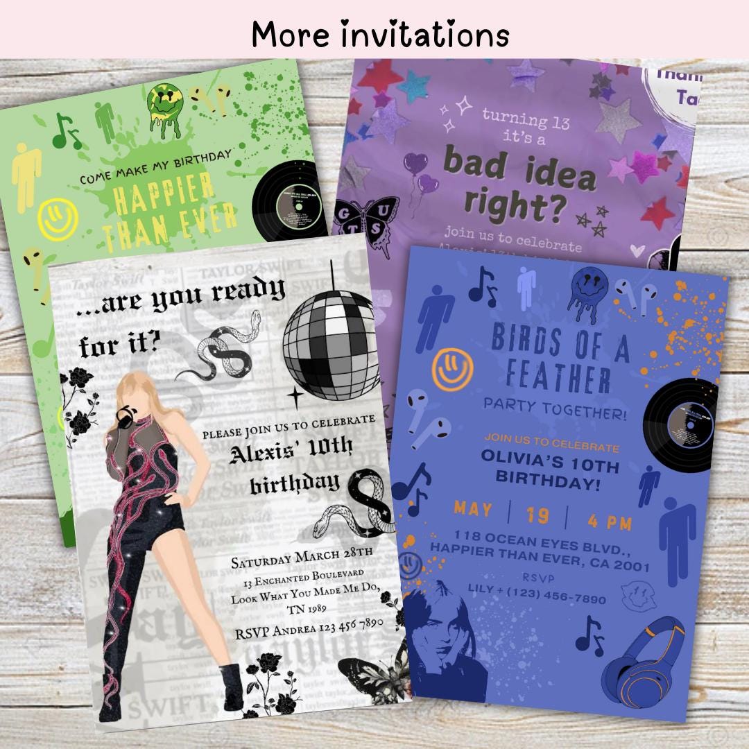 Sabrina Espresso Invitation, Birthday Pop Singer Inspired, Canva Editable Template, Kids Teens Adults party Invite, Sabrina Carpenter Theme