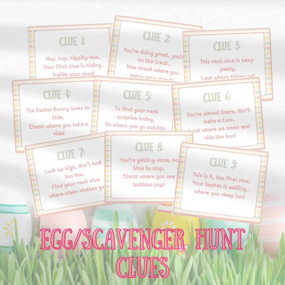 Easter Egg Hunt Bundle, 12+ Printable Easter Bunny Surprises, Letters Notes, Coupons, Kids/Teens Easter Activities, Editable, Personalized Custom