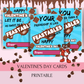Class Feastables Valentines Cards for friends and classmates. Valentine's Day Chocolate treats teen tween