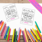 32 Valentine's Day Cards Food Pun Coloring Pages Class Exchanges Cute Crayons Goody Bags Printable Digital Download