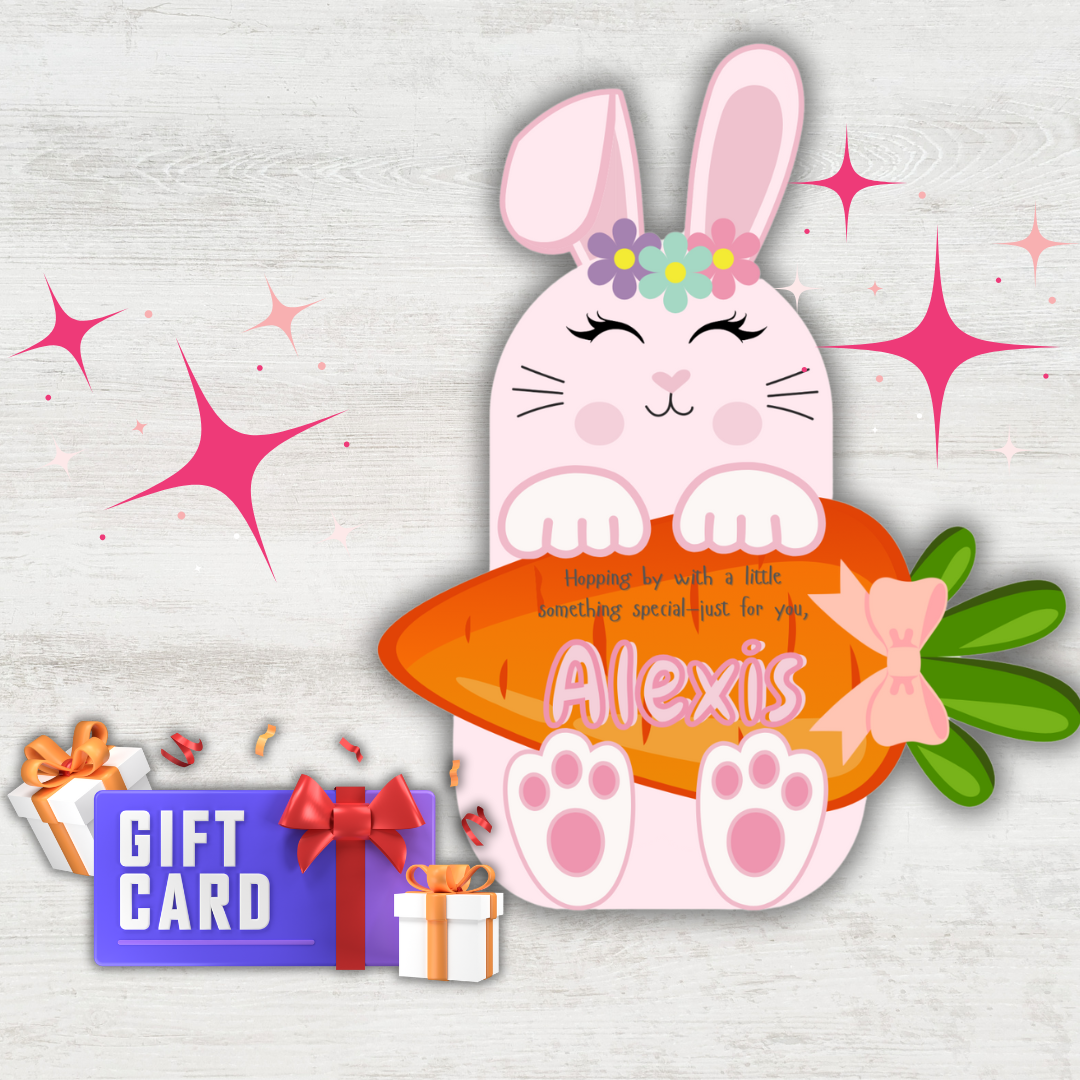 Easter Bunny Gift Card or Cash Holder - Editable Instant Digital Download includes 5 styles