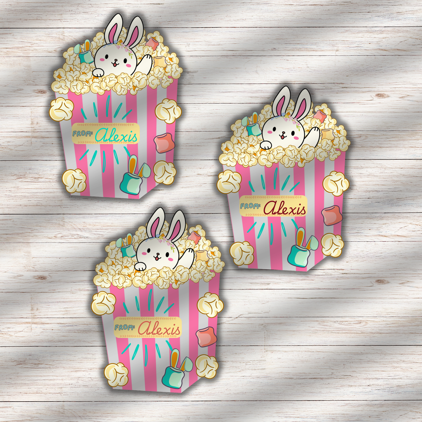 Easter Popcorn Printables Class Friends Small Gifts Easter Bunny Hunt Ideas Loot Bag Party Favors
