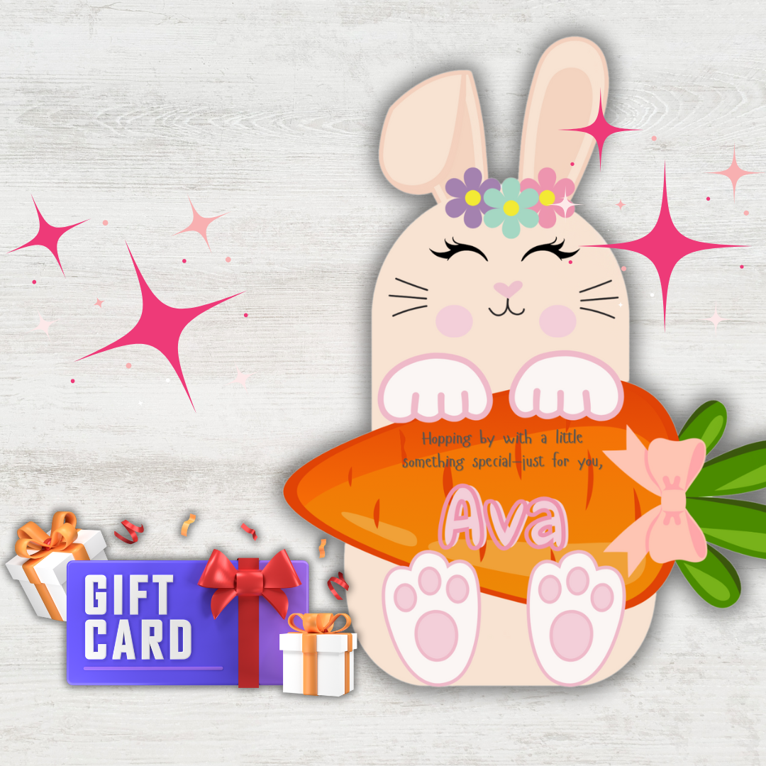 Easter Bunny Gift Card or Cash Holder - Editable Instant Digital Download includes 5 styles