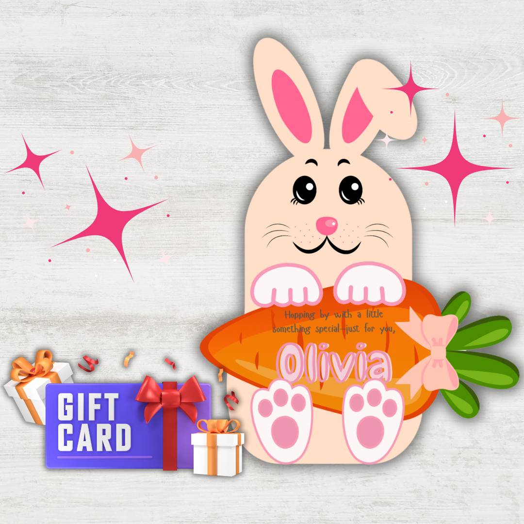 Easter Bunny Gift Card or Cash Holder - Editable Instant Digital Download includes 5 styles