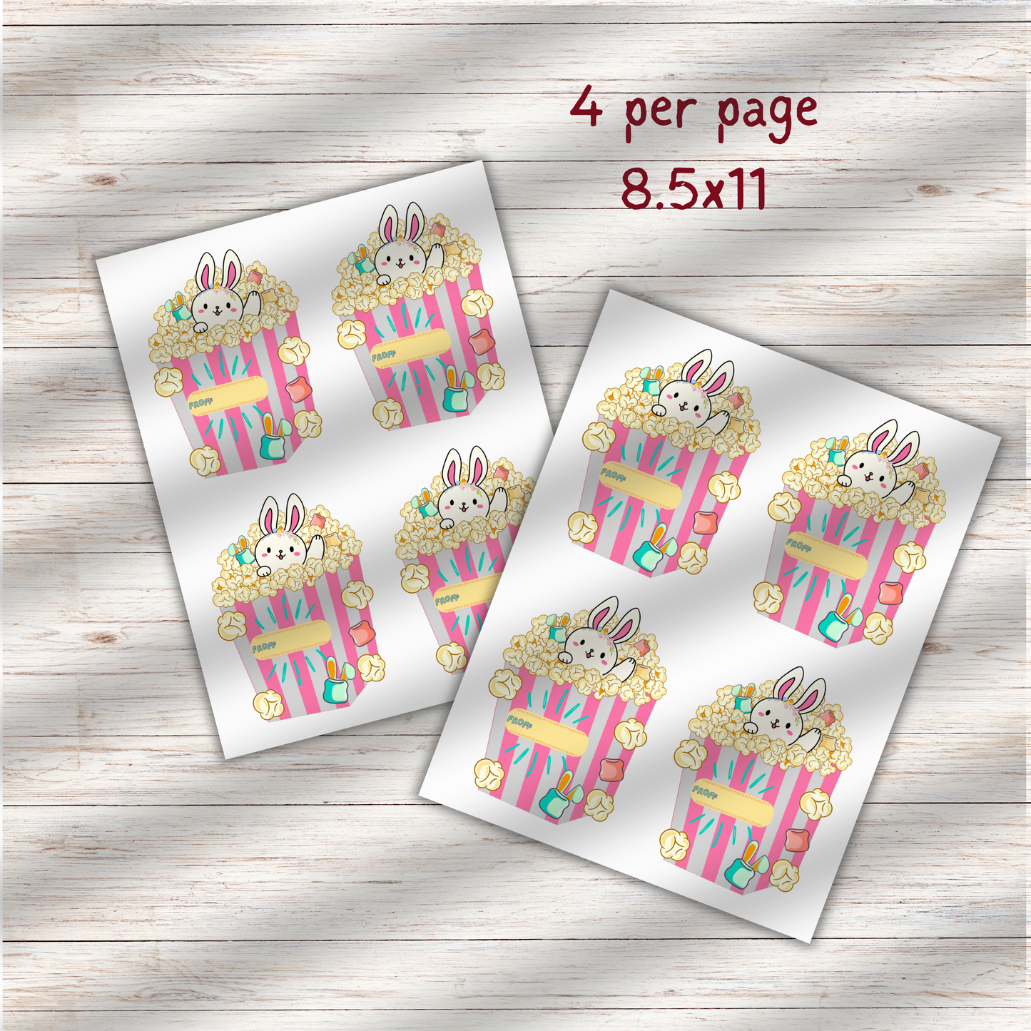 Easter Popcorn Printables Class Friends Small Gifts Easter Bunny Hunt Ideas Loot Bag Party Favors