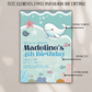 Birthday Party Invitation Cute Ocean Beluga Themed Birthday Invite For Sea Creatures Fans