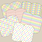 Easter Patterns Cute Pillow Boxes Bunny Egg Hunt and Party Goody Bags Children and Adults