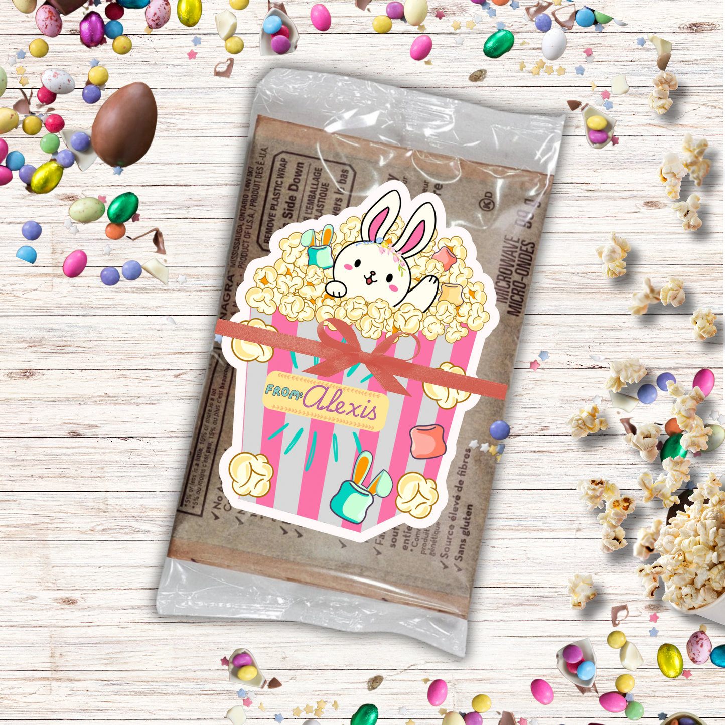 Easter Popcorn Printables Class Friends Small Gifts Easter Bunny Hunt Ideas Loot Bag Party Favors