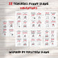 Teachers Funny Slang 28 Valentine’s Day cards, Tween, Boys Girls Valentine’s Day Gift. Printable PDF Skibidi, Rizz, Funny. Perfect For School