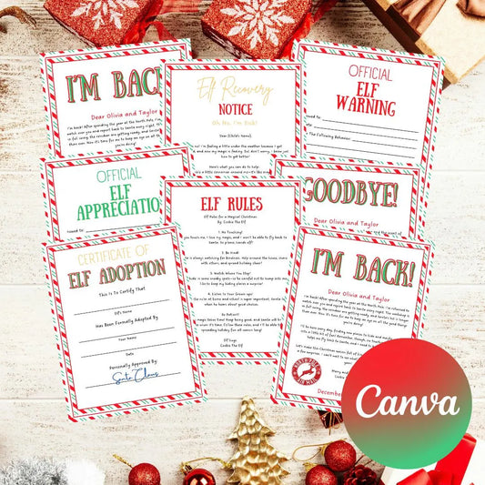 Customizable Elf Letters, Canva Editable Template, Christmas Elf Props, Welcome Holiday Elf letter, Elf Adoption, Santa Letter Printables