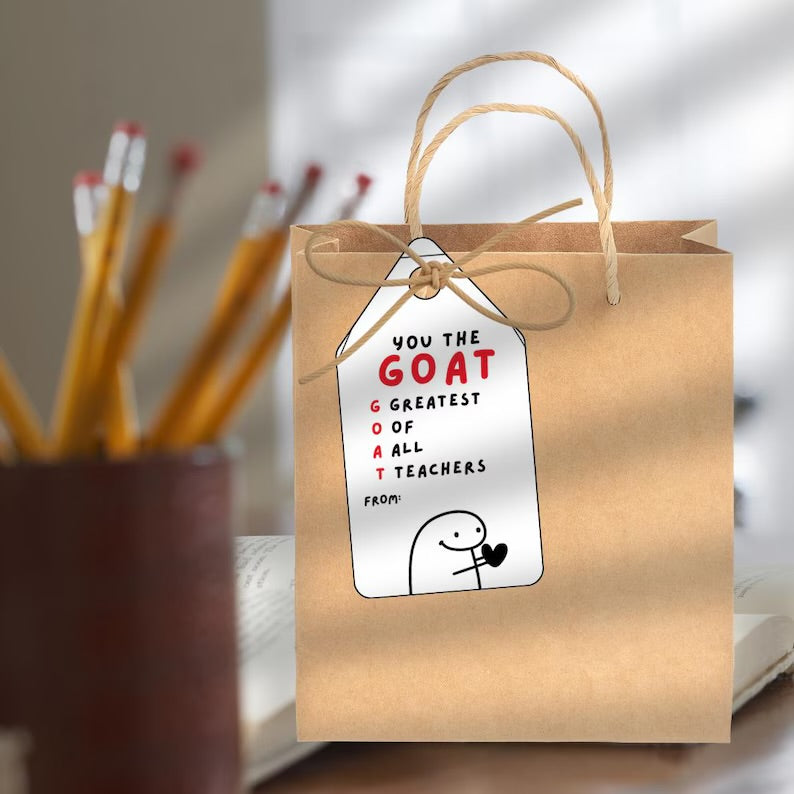 Kids Slang Teacher Gift Tags, End of Year Printable Tags from Kids, Gen Z Gen Alpha Slang, Instant Download, 12 Tags instant download PDF