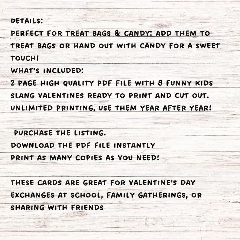 8 Kids Coloring Slang Valentine’s cards, tween, school boys girls valentines day gift. Printable PDF skibidi, rizz, funny. Great for school