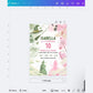 Kids Teens Witch movie party invitation, Wicked TV Show Birthday Theme, Canva editable, PDF Print
