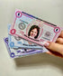 6 pc Personalized Easter Money with Photo, Printed Holographic Bunny Bucks, Custom Child Basket Filler, Laminated Cash for Egg Hunt