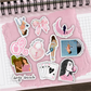 11 pc Music Pink Sticker Pack, Pop star Collectable Decals, Kids teens music gift decoration, Glossy Holographic Waterproof Stickers