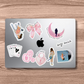 11 pc Music Pink Sticker Pack, Pop star Collectable Decals, Kids teens music gift decoration, Glossy Holographic Waterproof Stickers