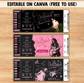 3 Pcs Unraveled Tour Editable Souvenir ticket, Olivia Rodrigo Pop singer themed Gift, Printable Girls Boys gift PDF, Instant download Surprise