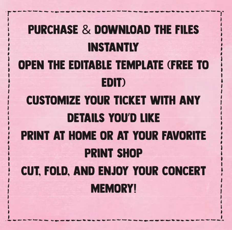 3 Pcs Unraveled Tour Editable Souvenir ticket, Olivia Rodrigo Pop singer themed Gift, Printable Girls Boys gift PDF, Instant download Surprise