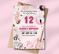 Olivia Rodrigo Themed party invitation, OR3 Pop star Birthday Theme, Canva editable, PDF Print