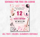 Olivia Rodrigo Themed party invitation, OR3 Pop star Birthday Theme, Canva editable, PDF Print