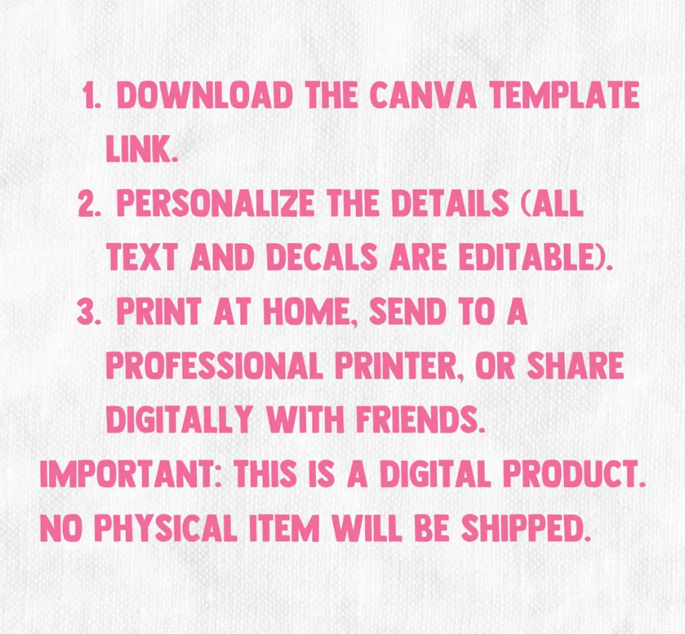 Olivia Rodrigo Themed party invitation, OR3 Pop star Birthday Theme, Canva editable, PDF Print