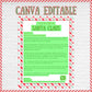 Customizable Santa Claus Letter Canva Editable, Christmas elf, Santa reply postal mail with Envelope Printable. Minimalistic, holiday fun