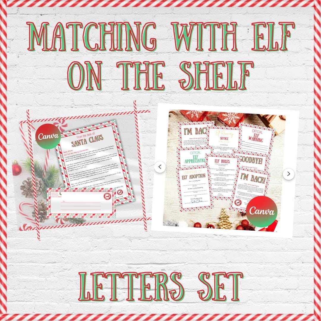 Customizable Santa Claus Letter Canva Editable, Christmas elf, Santa reply postal mail with Envelope Printable. Minimalistic, holiday fun