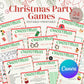 Editable Template Christmas party games, dinner table riddles scavenger holiday edition bundle truth dare mad libs trivia selfie elf snowman