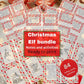 Holiday Elf notes cards activities bundle, Miniature Prop Kit Digital Download File Printable customizable Christmas Holiday ELF ideas