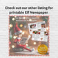 Editable Customizable Personalized Holiday Elf Newspaper, Miniature Prop, Digital Download File Printable Christmas Elf ideas template