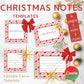 Editable Christmas notes, template for Christmas Elf cards notes props activities printable Canva link holiday family activities labels