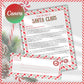 Customizable Santa Claus Letter Canva Editable, Christmas elf, Santa reply postal mail with Envelope Printable. Minimalistic, holiday fun