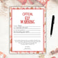 Elf WARNING/APPRECIATION Letters, behaviour letter for children, Holiday, Christmas printable PDF, Santa Naughty Nice list, Minimalist Beige