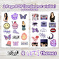 Pop Singer Themed Purple Cupcake treat toppers, inspired by Olivia cake topper, pop star party kids, teen, adult. Birthday decor