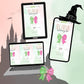 Wicked Birthday invitation, kids baby toddler teen party invite, Elphaba Glinda, pink green coquette bow personalized gift, Wicked fan adult