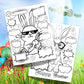 Kids Easter Coloring Pages - Printable Activity Worksheets - Homeschool Preschool Learning Fun Digital Download